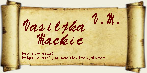 Vasiljka Mačkić vizit kartica